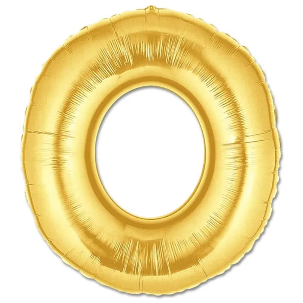 Letter : (O) Set Of 1 PCS. Alphabet Golden Foil Balloon