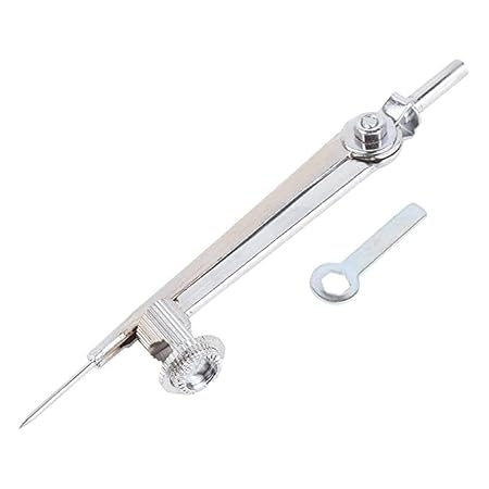 Stainless Steel Finish Geometry Rounder Compass for School Students Mathematical Compass for Drawing & Geometry with Key (Pack of 10Pcs)